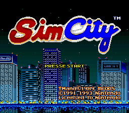 SimCity (France) Title Screen